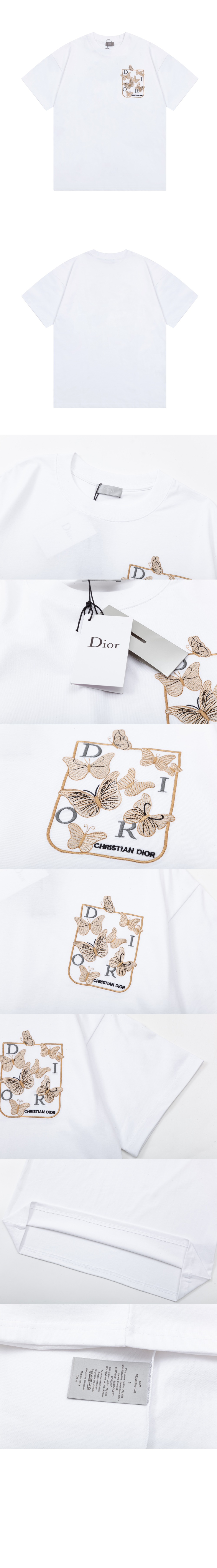 디올 로고 프린트 반팔