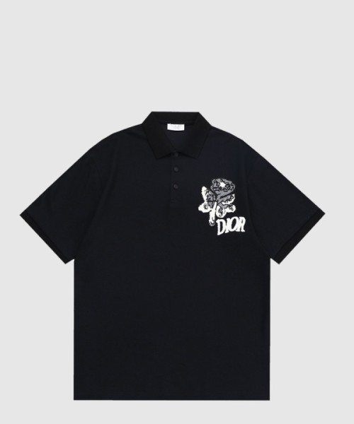 디올 로고 프린트 반팔