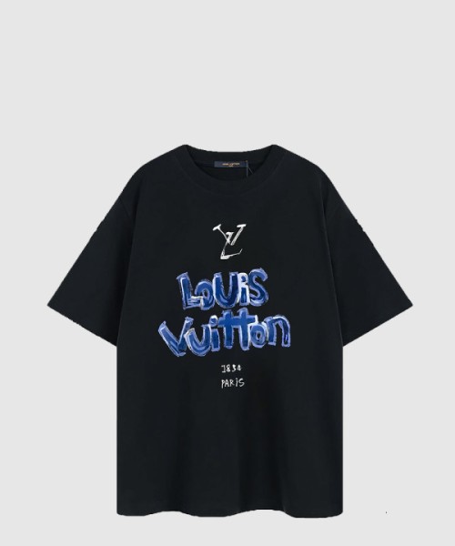 루이비통 로고 프린트 반팔