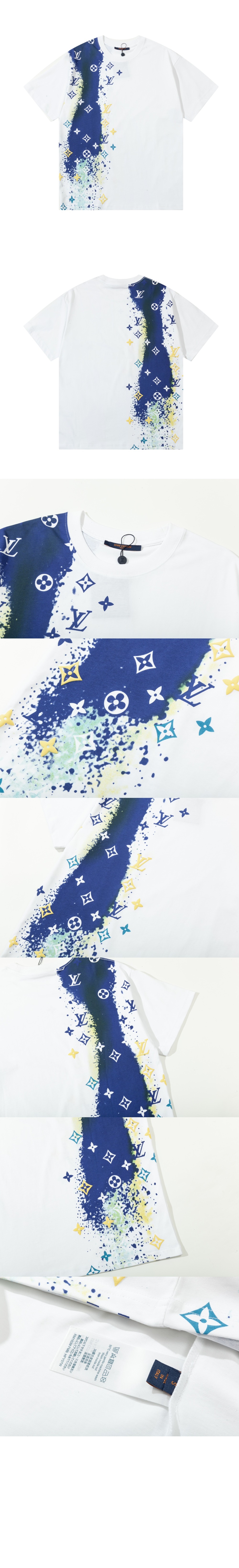 루이비통 로고 프린트 반팔