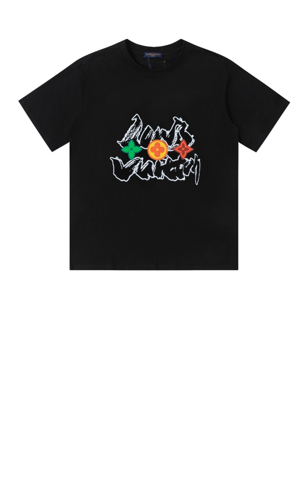 루이비통 로고 프린트 반팔