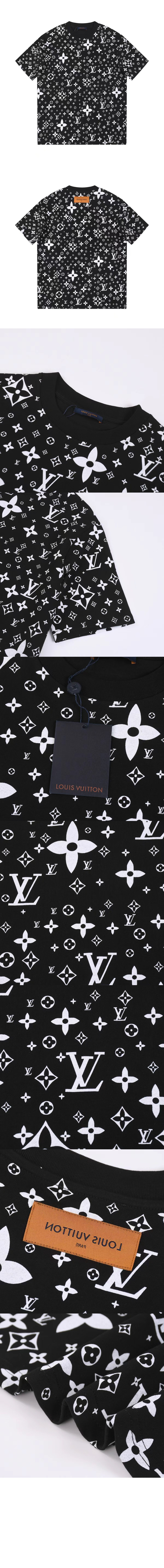 루이비통 로고 프린트 반팔