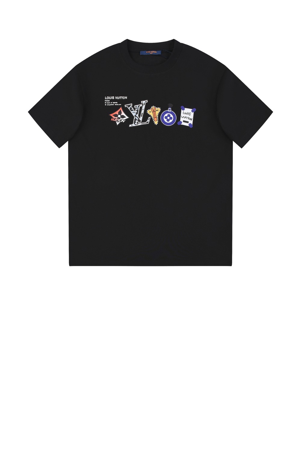 루이비통 로고 프린트 반팔