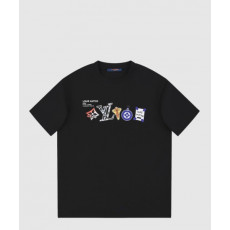 루이비통 로고 프린트 반팔