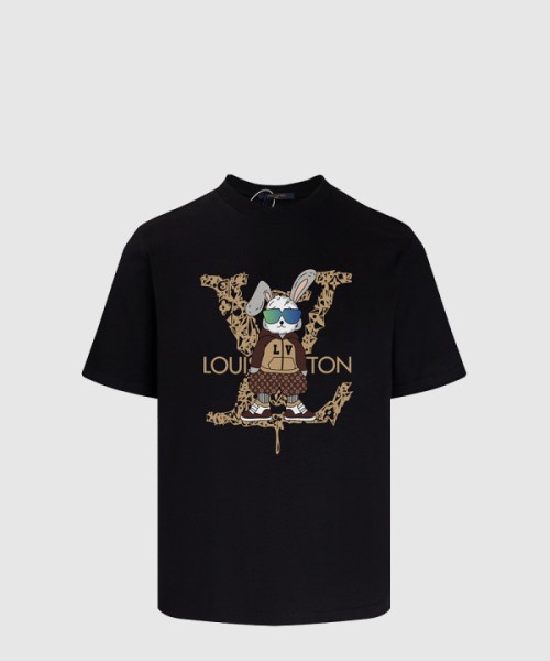 루이비통 로고 프린트 반팔