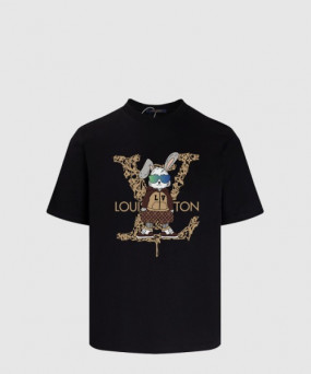 루이비통 로고 프린트 반팔