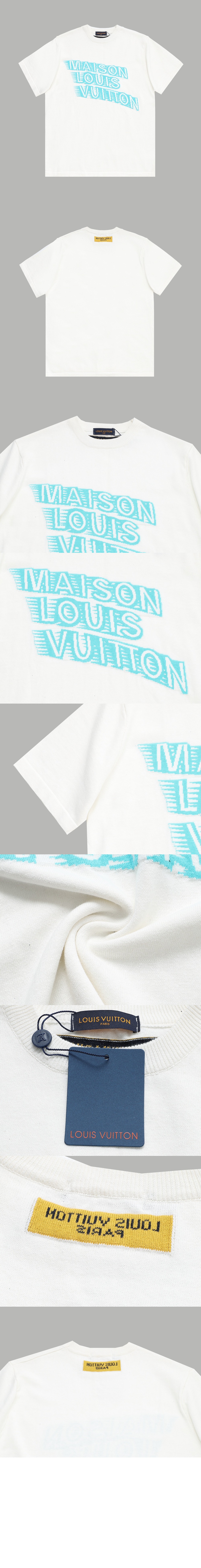 루이비통 로고 프린트 반팔