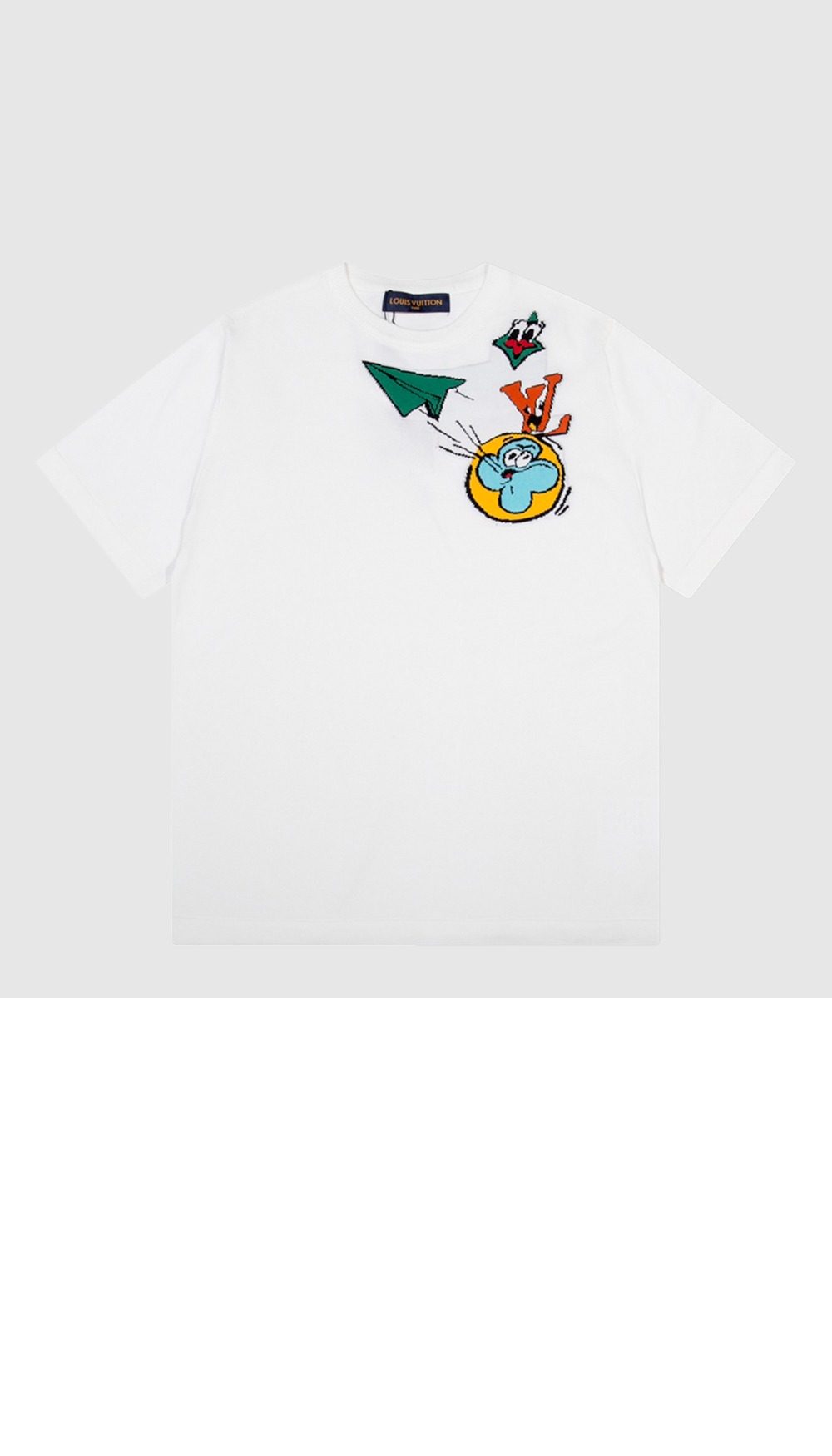 루이비통 로고 프린트 반팔