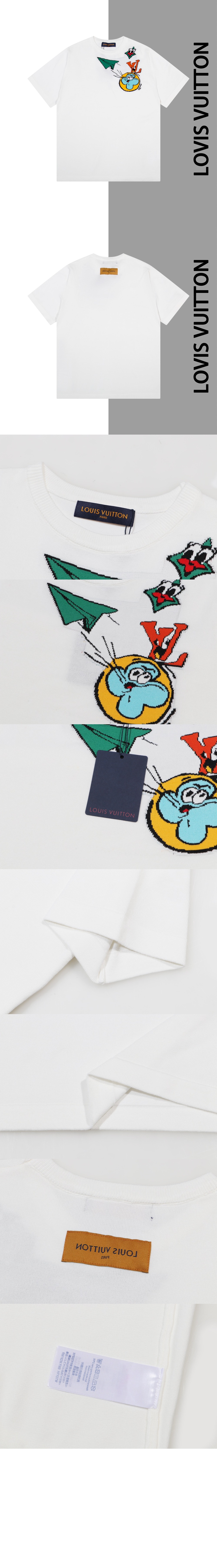 루이비통 로고 프린트 반팔