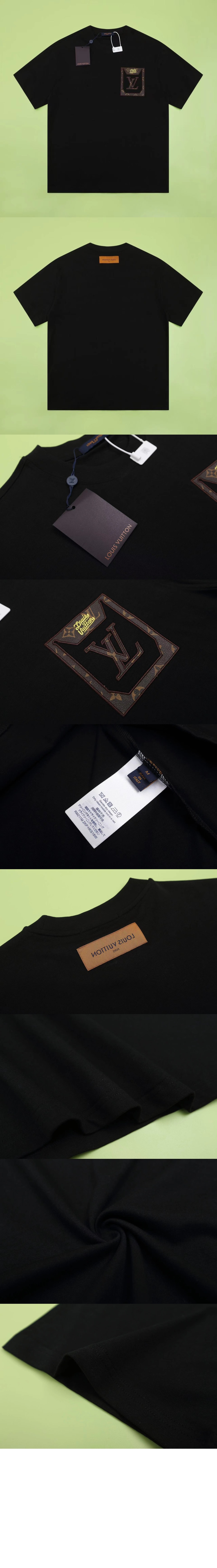 루이비통 로고 프린트 반팔