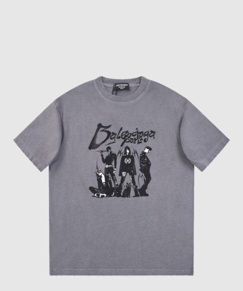 발렌시아가 로고 프린트 반팔