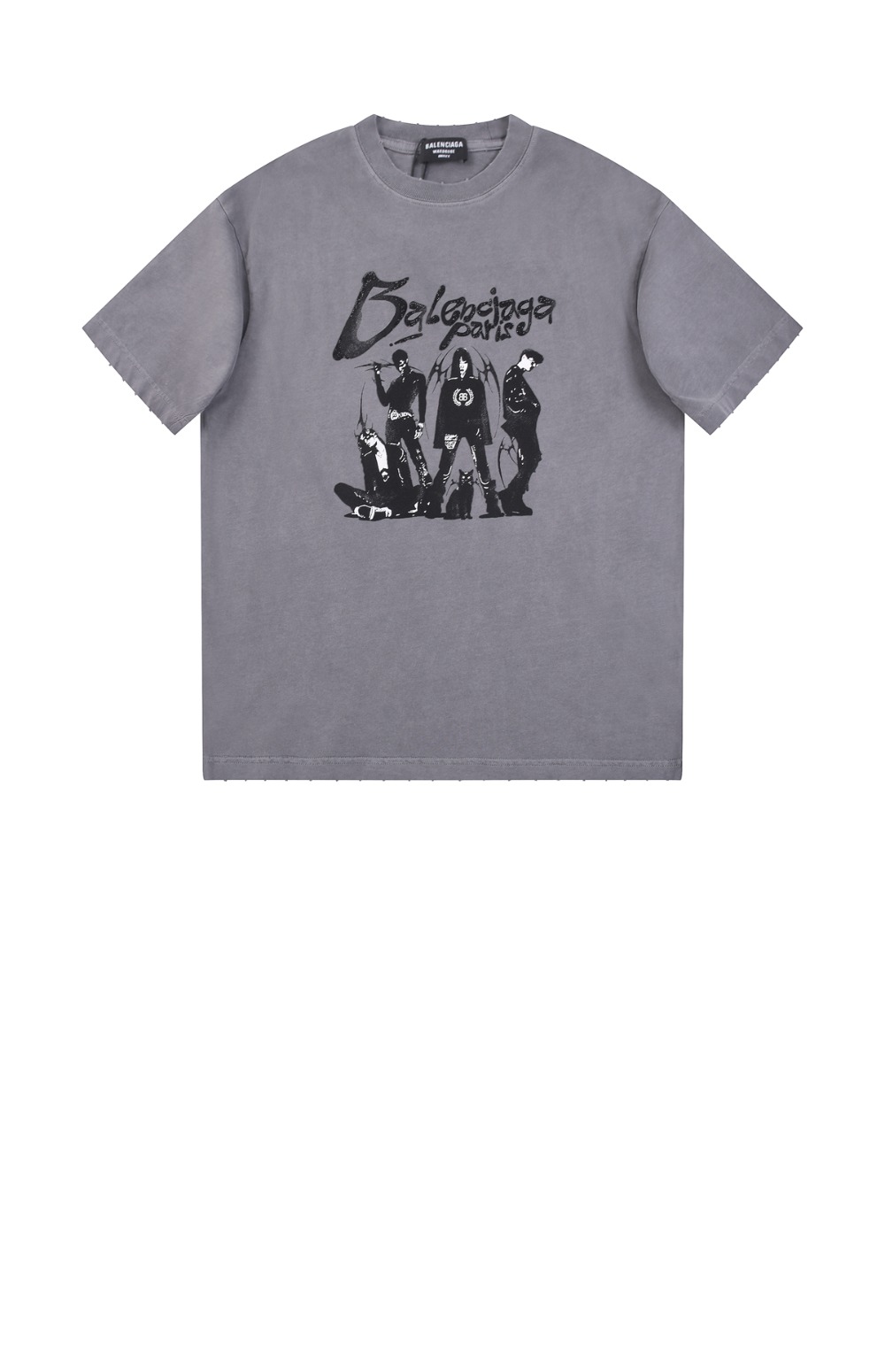 발렌시아가 로고 프린트 반팔