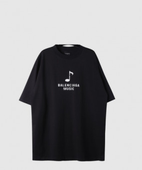 발렌시아가 로고 프린트 반팔