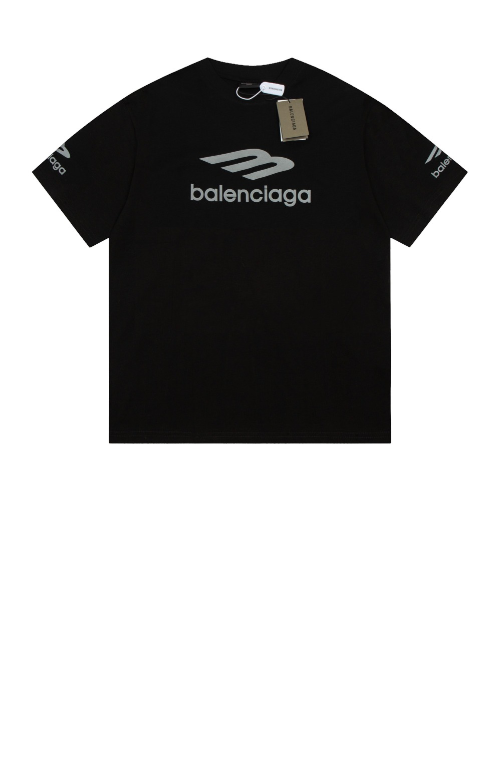 발렌시아가 로고 프린트 반팔