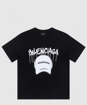 발렌시아가 로고 프린트 반팔