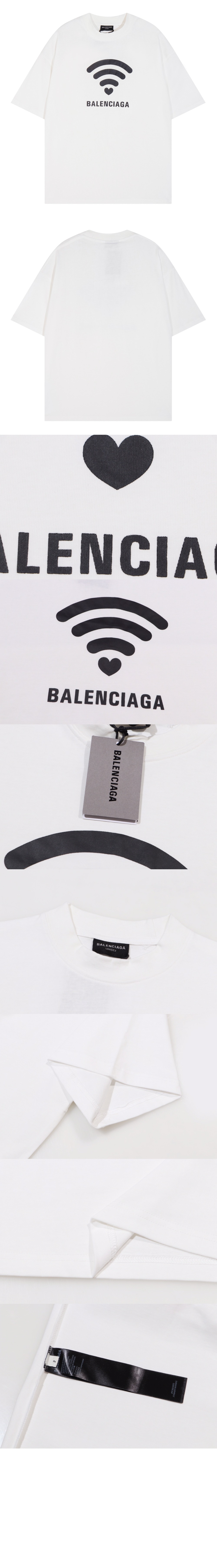 발렌시아가 고 프린트 반팔