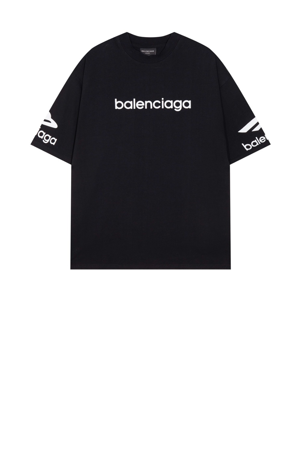 발렌시아가 로고 프린트 반팔