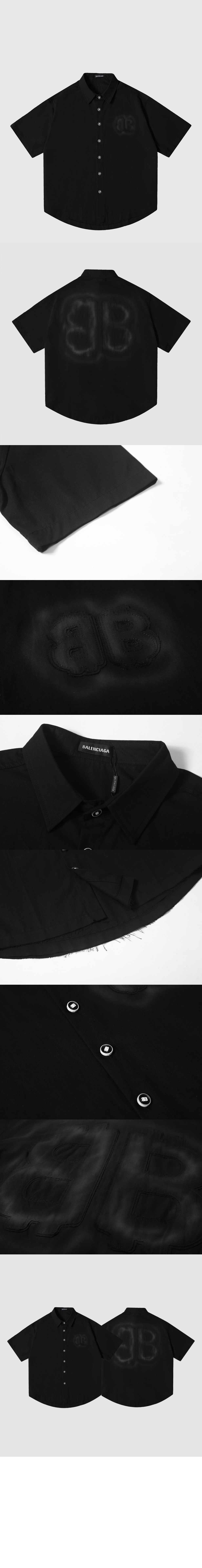 발렌시아가 로고 프린트 반팔