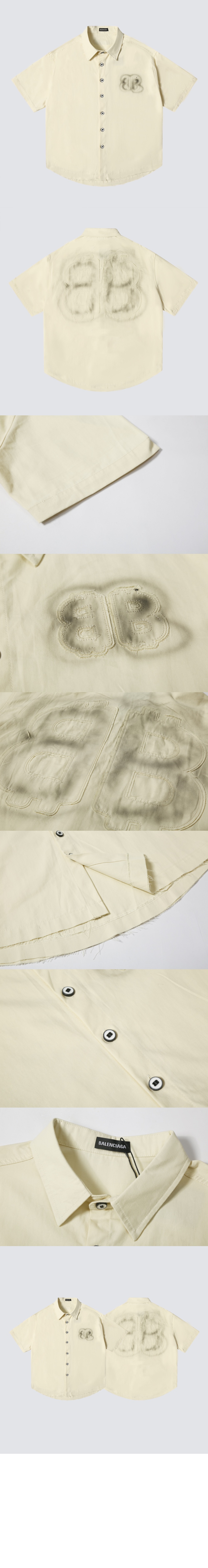 발렌시아가 로고 프린트 반팔