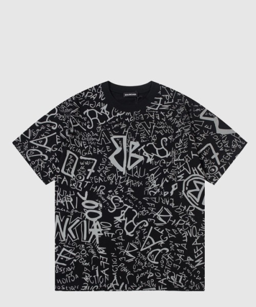 발렌시아가 로고 프린트 반팔