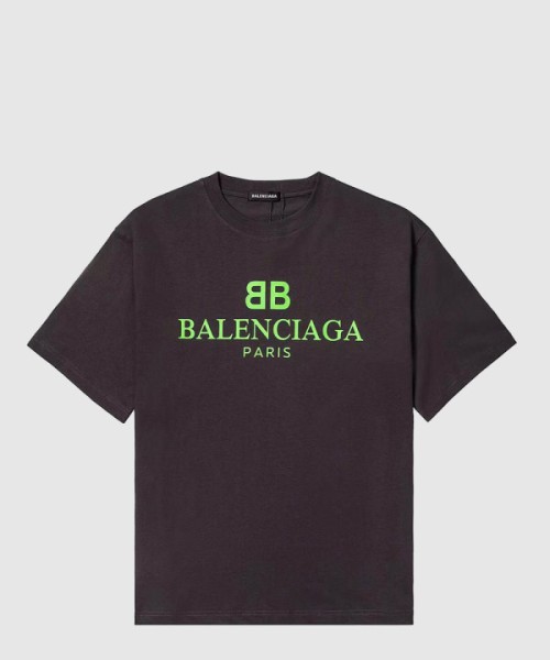 발렌시아가 로고 프린트 반팔