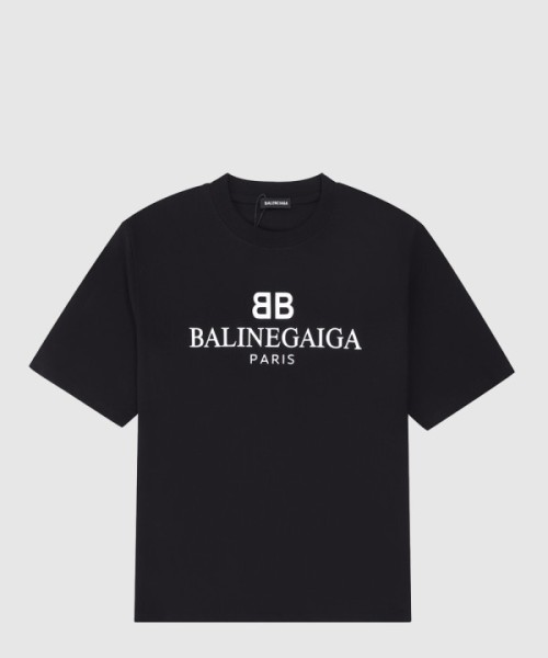 발렌시아가 로고 프린트 반팔