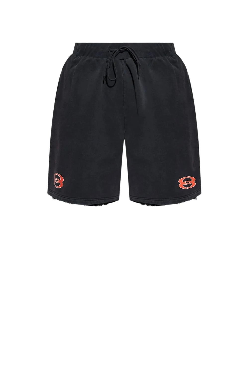 발렌시아가 로고 프린팅 코튼 스웨트 쇼츠