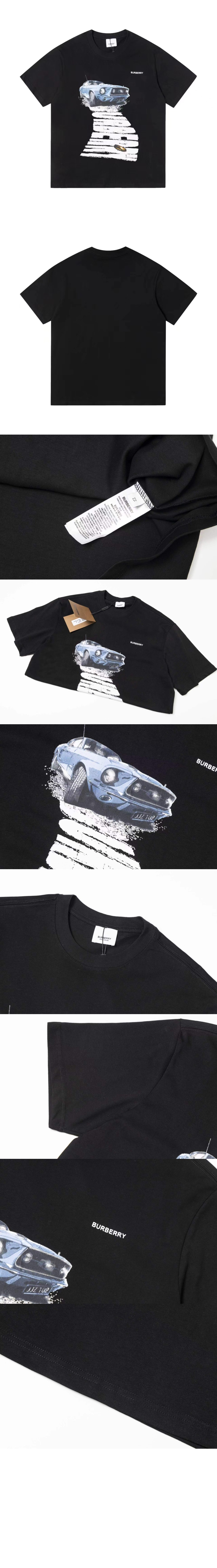 버버리 플라워 코튼 티셔츠