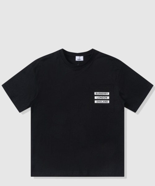 버버리 로고 코튼 티셔츠