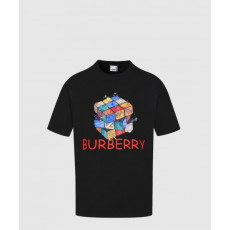 버버리 로고 코튼 티셔츠