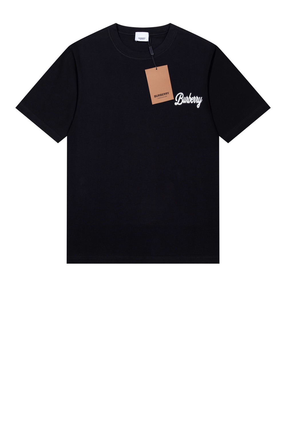 버버리 로고 코튼 티셔츠