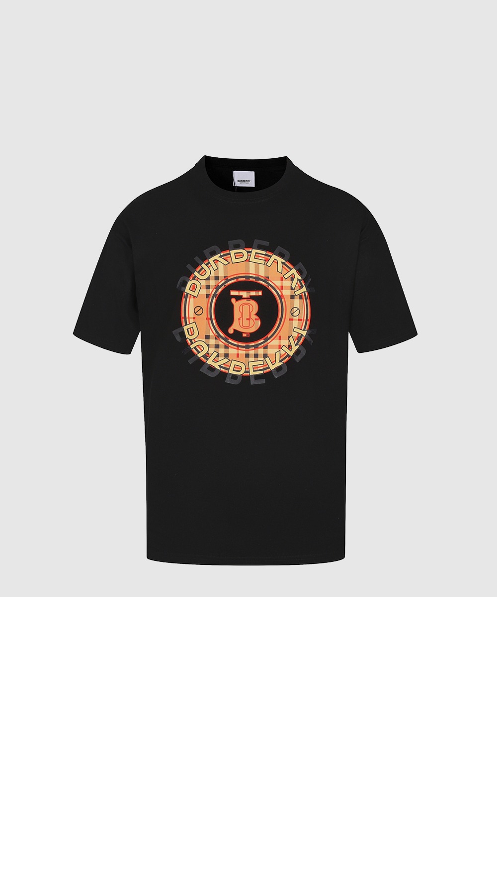 버버리 로고 코튼 티셔츠