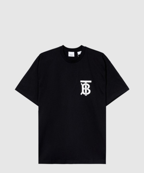 버버리 로고 코튼 티셔츠