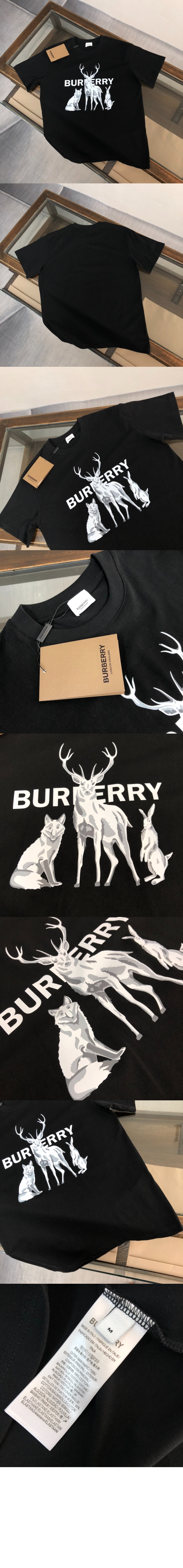 버버리 플라워 코튼 티셔츠