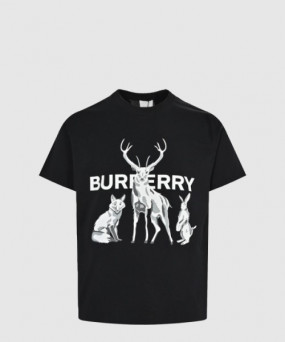 버버리 플라워 코튼 티셔츠