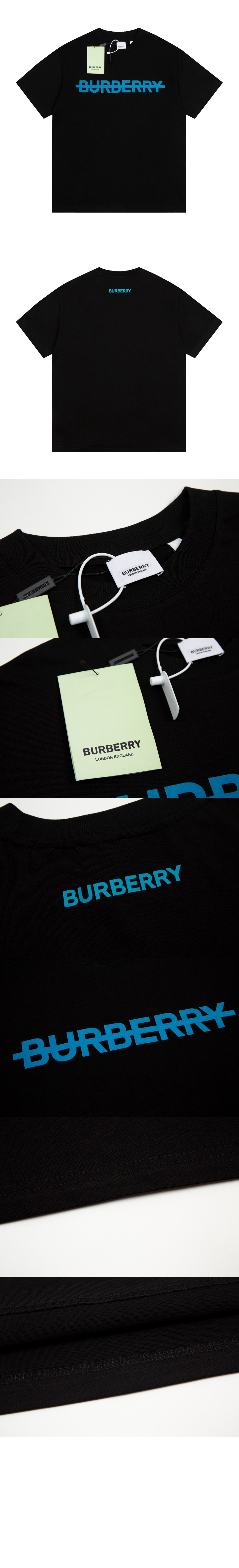 버버리 로고 코튼 티셔츠