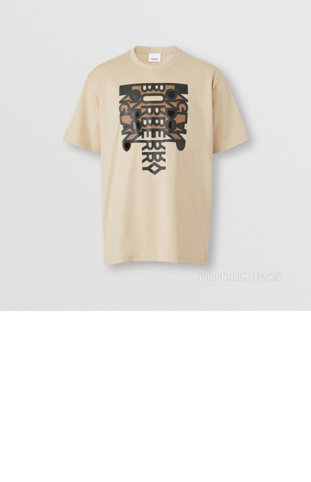 버버리 로고 코튼 티셔츠