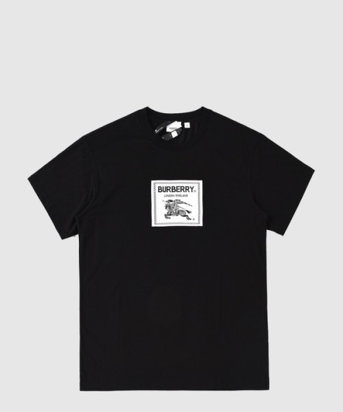 버버리 로고 코튼 티셔츠