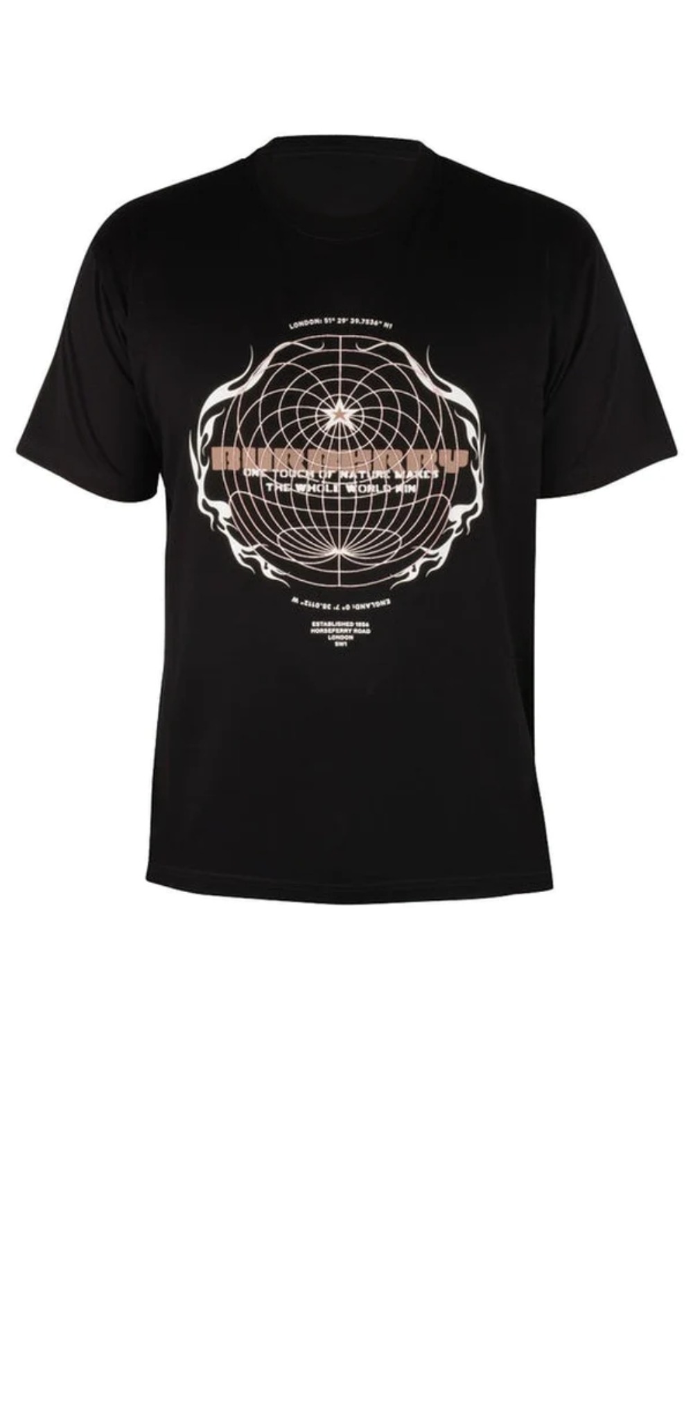 버버리 로고 코튼 티셔츠