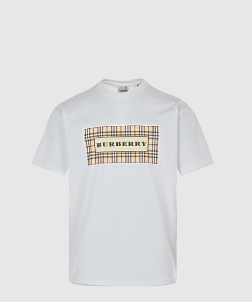 버버리 로고 코튼 티셔츠