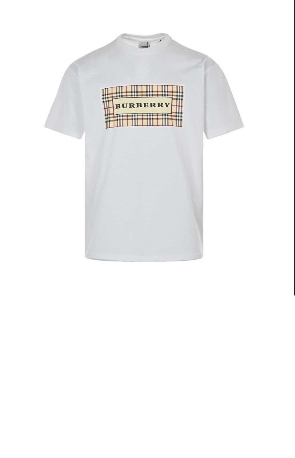 버버리 로고 코튼 티셔츠