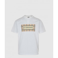 버버리 로고 코튼 티셔츠