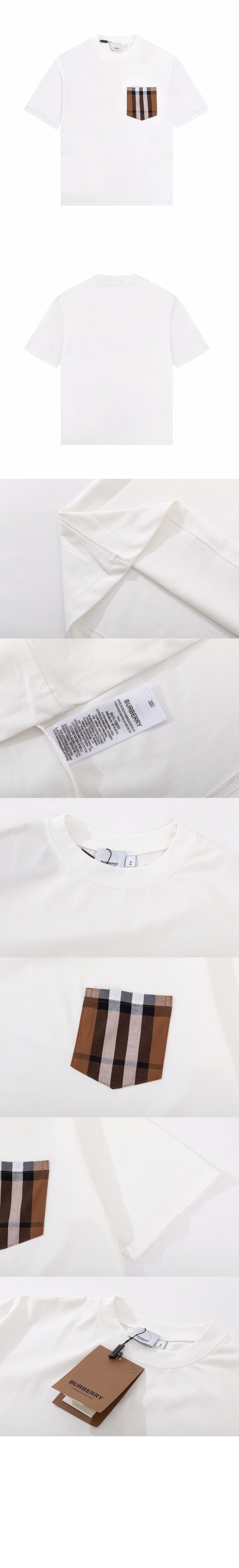 버버리 체크 반팔 티셔츠