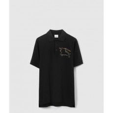 버버리 체크 코튼 폴로셔츠