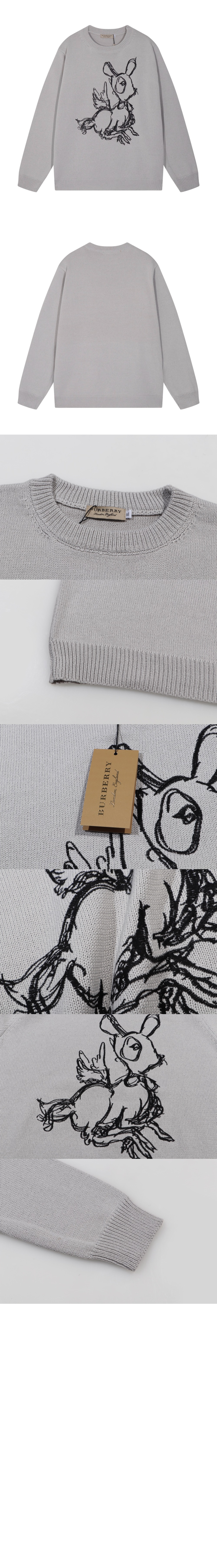 버버리 사슴 울 니트