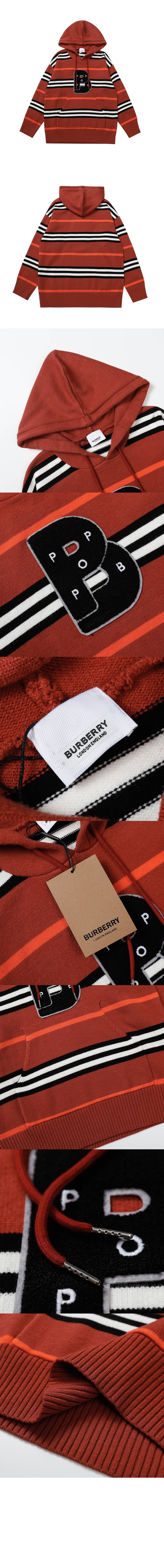 버버리 컴퍼니 니트 후드