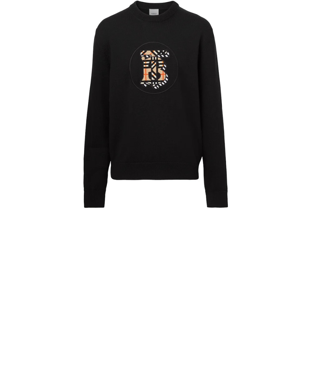 버버리 로고 자수 니트