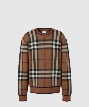 버버리 체크 자카드 스웨터