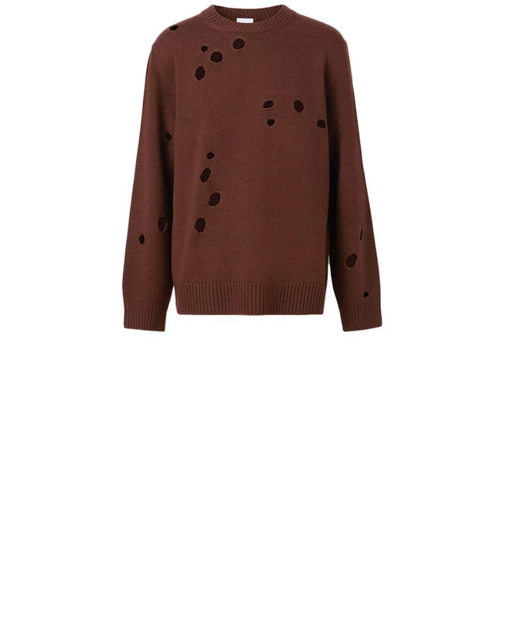 버버리 컷 아웃 울 스웨터