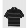 생로랑 스트라이프 피케 소재의 폴로 셔츠